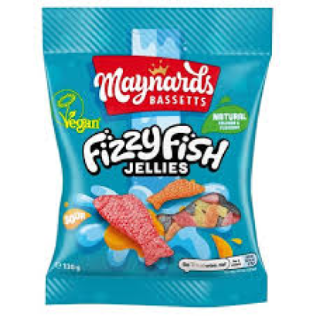 MAYNARDS SOFT JELLIES FIZZY FISH 160G